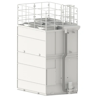 Condensador evaporatiu de flux compost